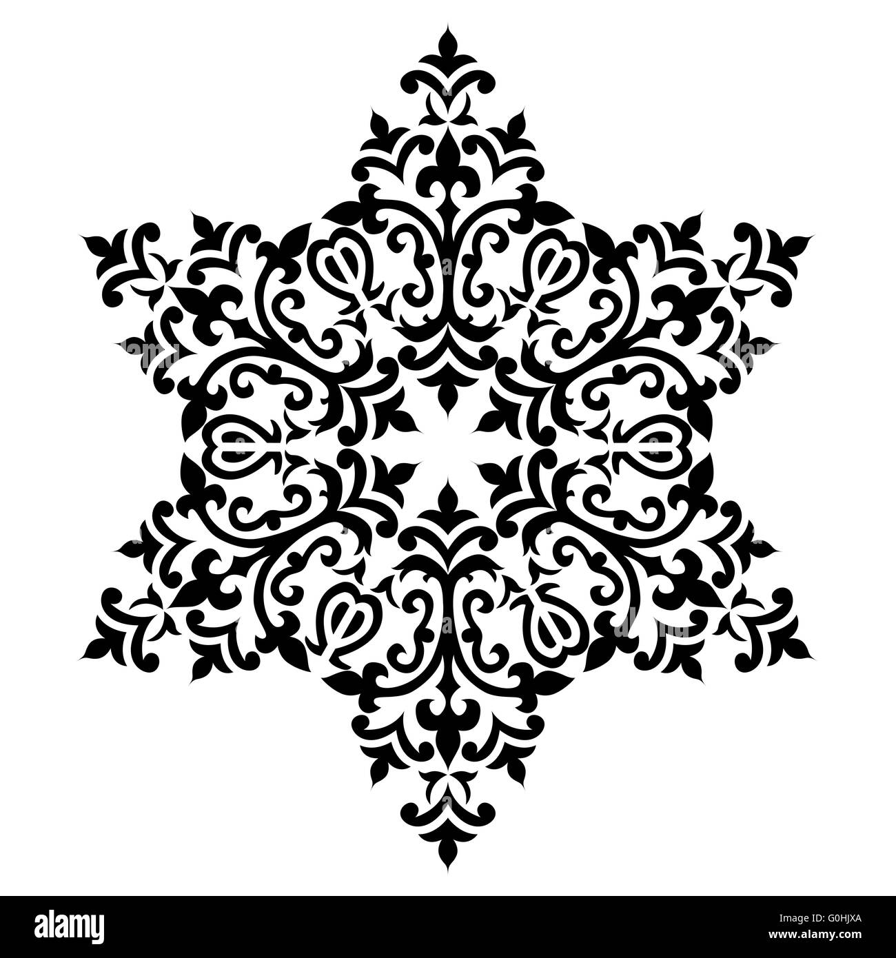 Antique ottoman turkish pattern vector design fifty six Stock Photo