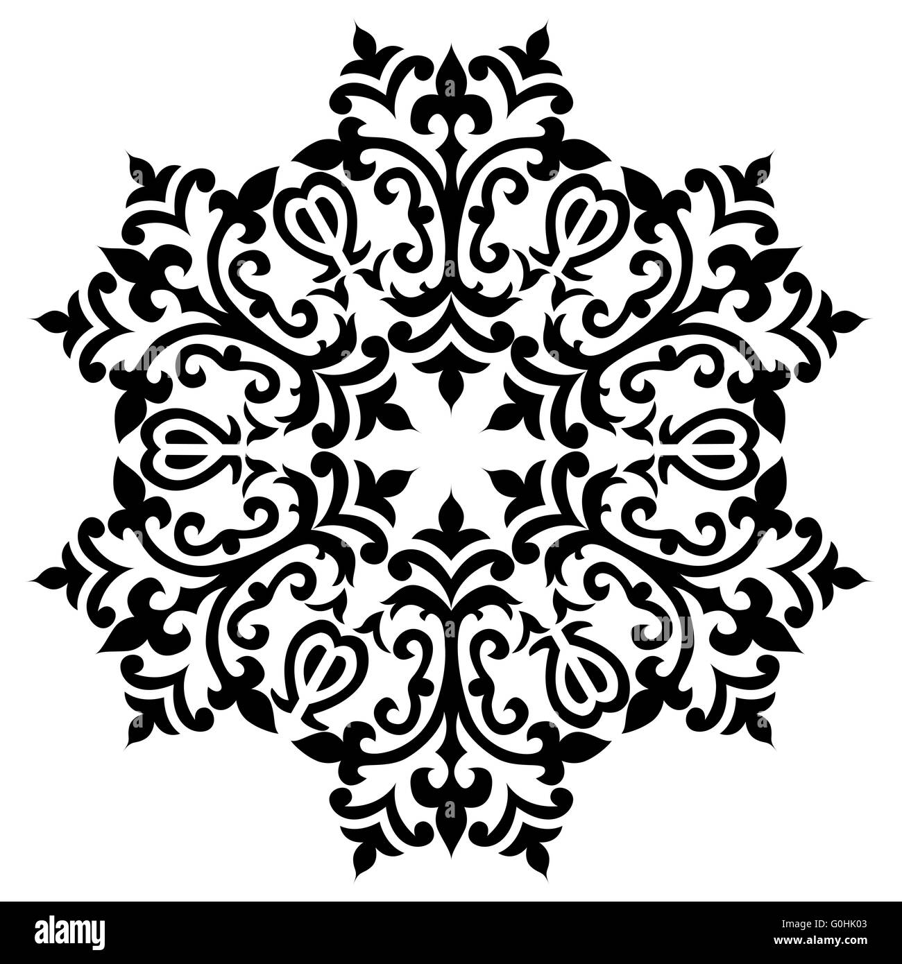Antique ottoman turkish pattern vector design sixty Stock Photo