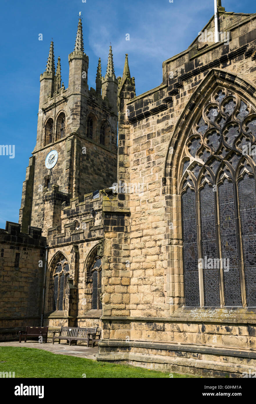 Tideswell church (Cathedral of the Peak) in Derbyshire. A sunny spring day. Stock Photo