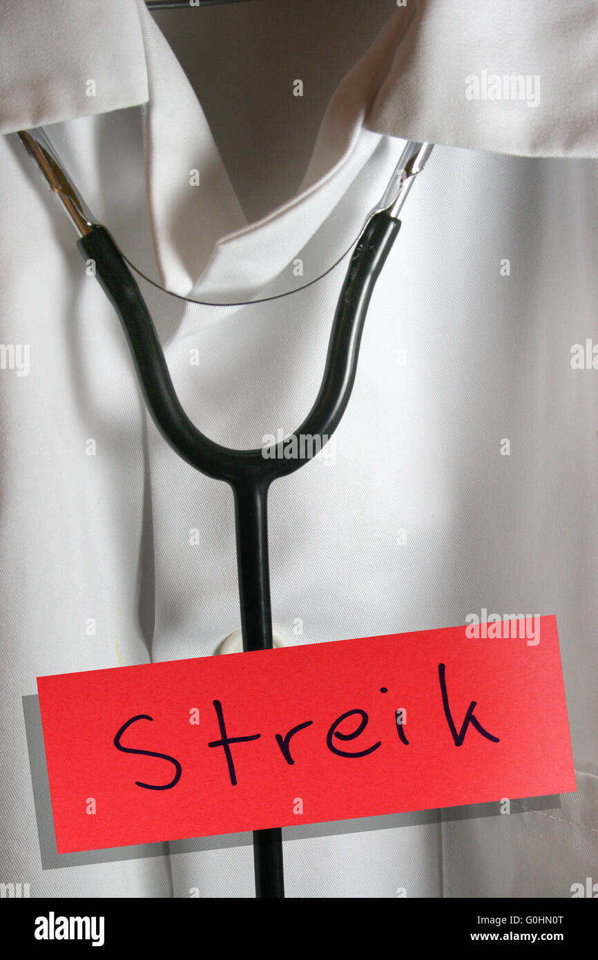Aertzestreik - physicians on strike Stock Photo