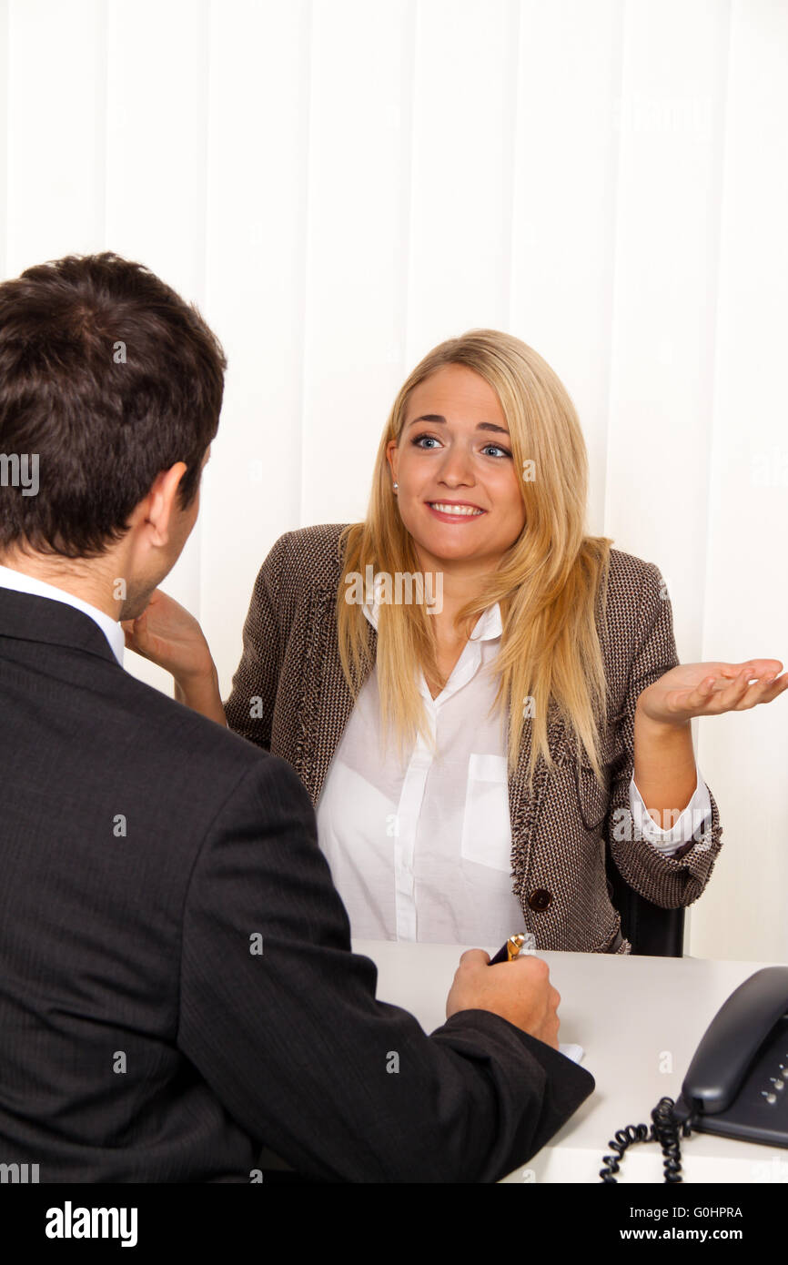 Consultation. Consultation and discussion with consultants. Stock Photo