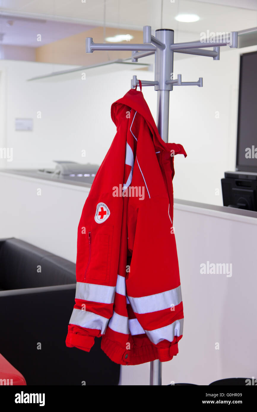 Jacket of a Red Cross employee Stock Photo