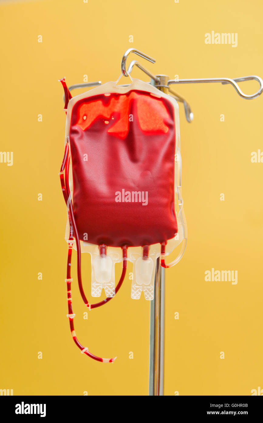 Stored blood in a clinic Stock Photo