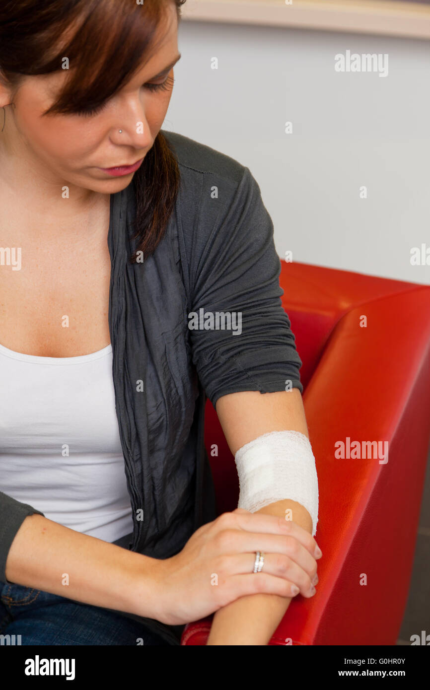 . Woman with fresh dressing Stock Photo - Alamy
