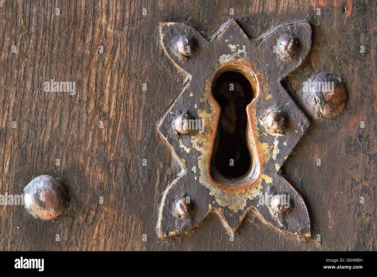 Antique doorlock Stock Photo