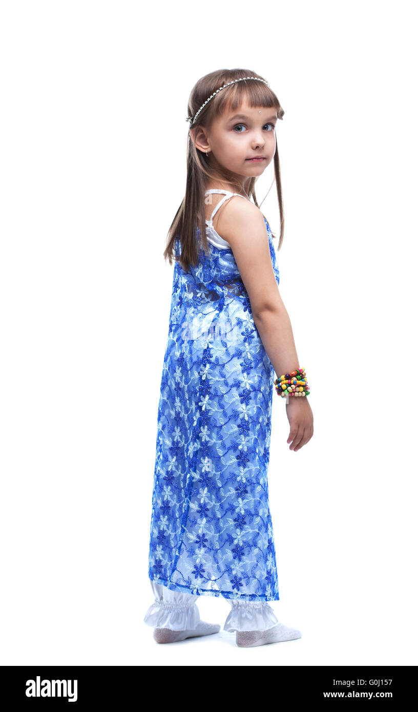 Indian child traditional dress sari Cut Out Stock Images & Pictures - Alamy