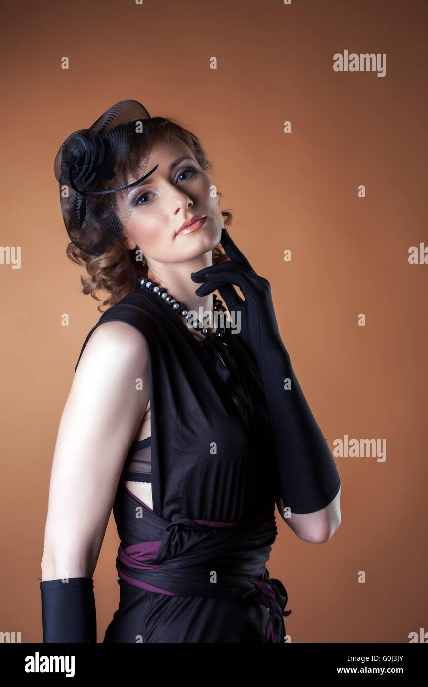 Beautiful elegant middle-aged actress, close-up Stock Photo - Alamy