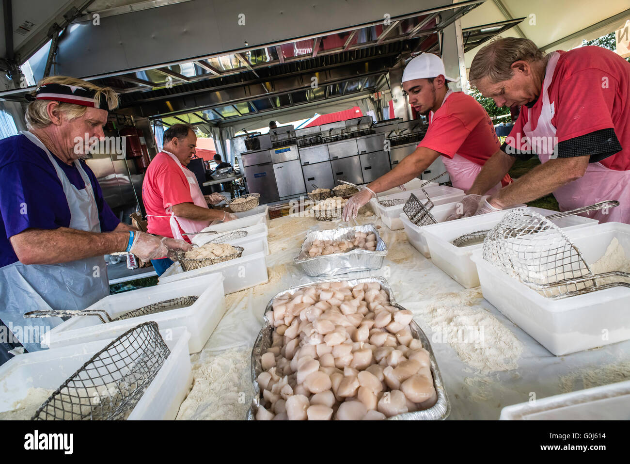 Cape Cod seafood scallop festival Stock Photo Alamy