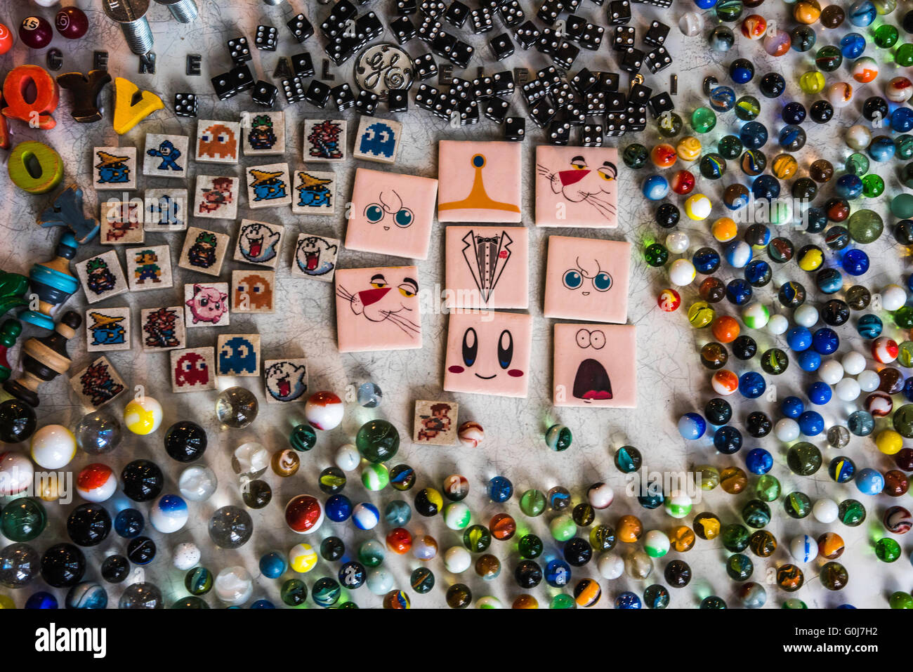 Refrigerator on sale at craft fair Stock Photo Alamy