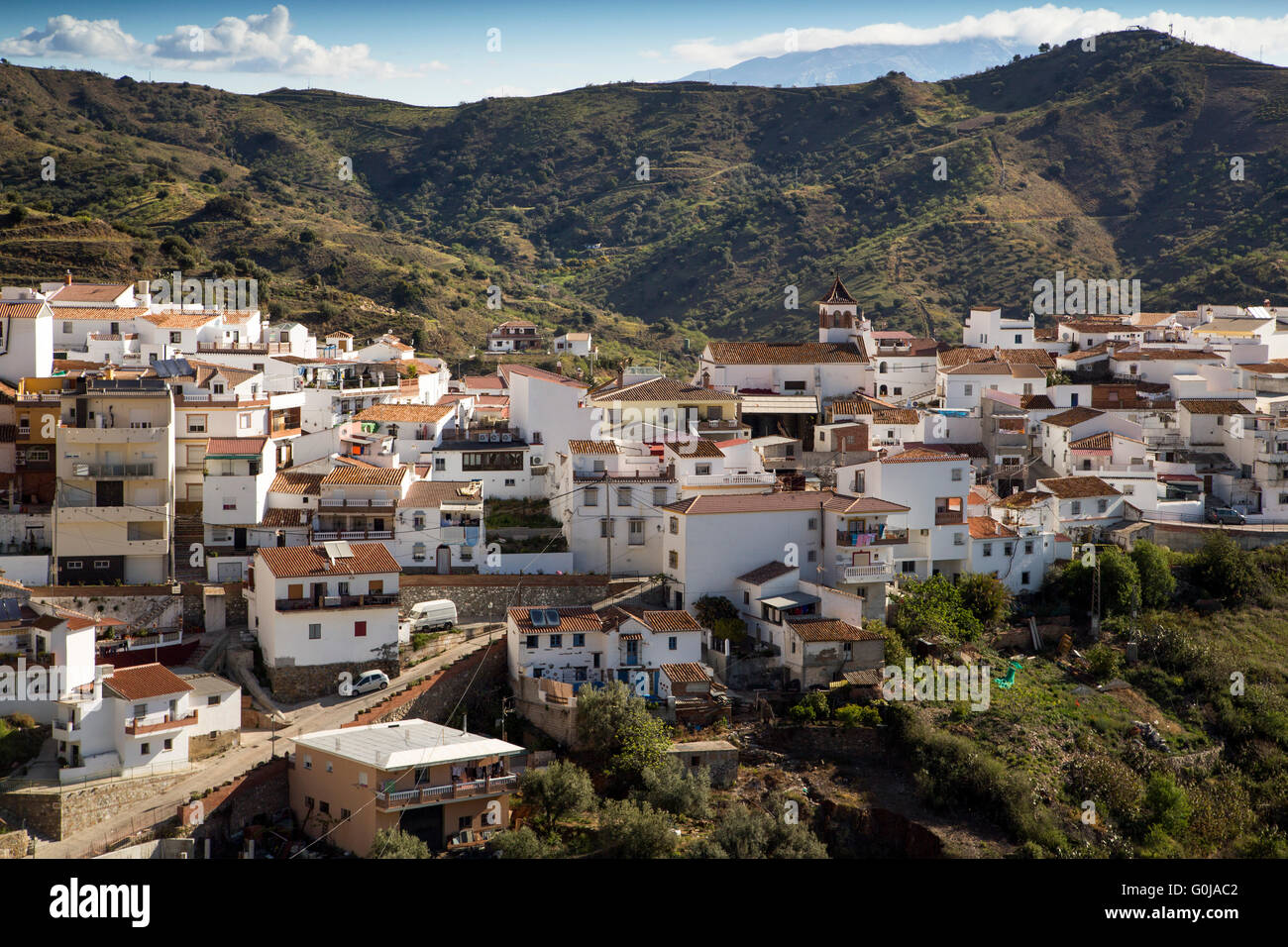 Moclinejo village, La Axarquia mountains, Malaga province, Costa del Sol, Andalusia, Spain Europe Stock Photo