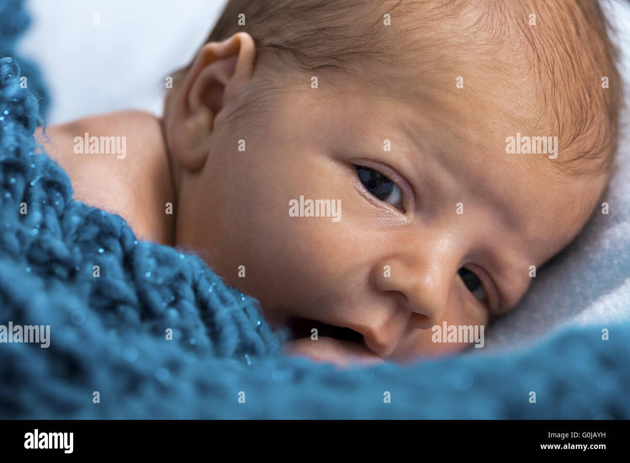 Close up Cute New Born Baby Stock Photo