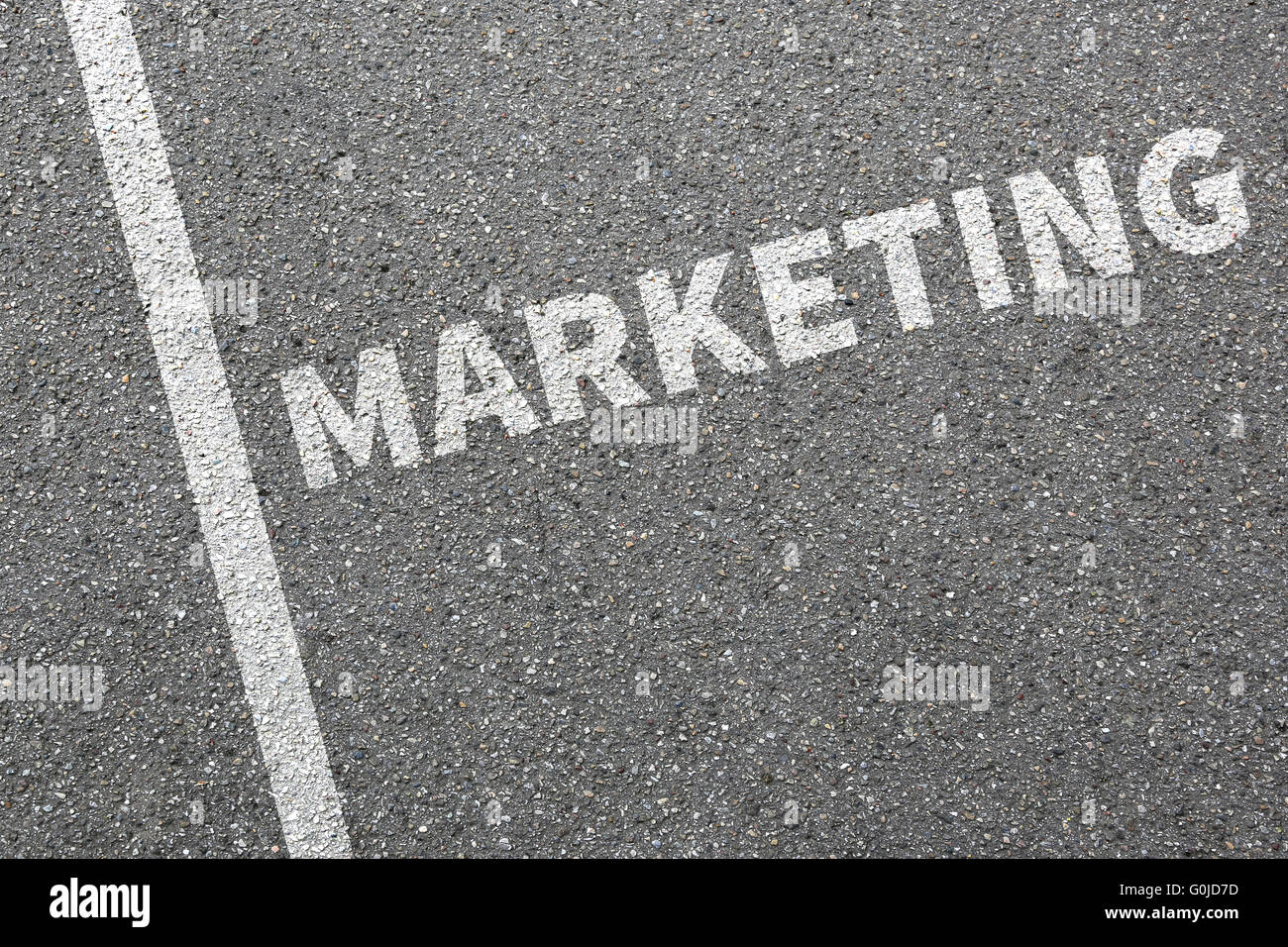 Marketing and advertisement office advertising business concept Stock Photo