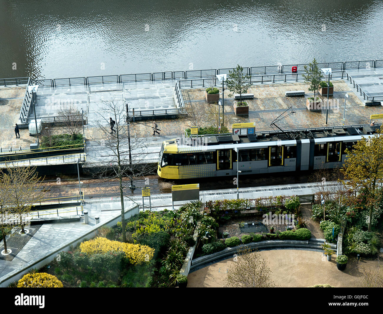 The Salford Quays with the metrolink trams was once Manchesters Docks ...
