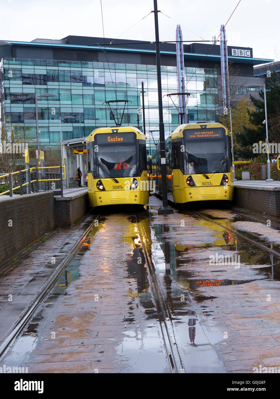 The Salford Quays with the metrolink trams was once Manchesters Docks ...