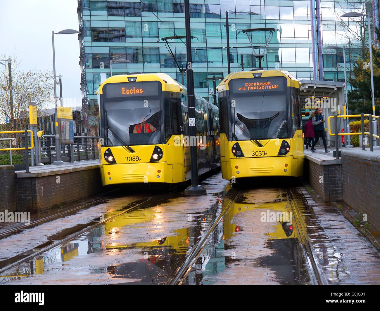 The Salford Quays with the metrolink trams was once Manchesters Docks ...