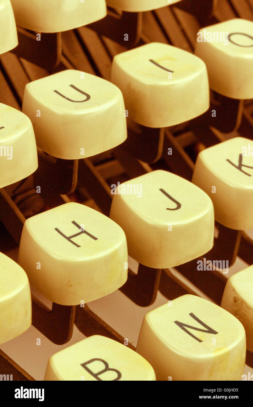 keys on a typewriter Stock Photo
