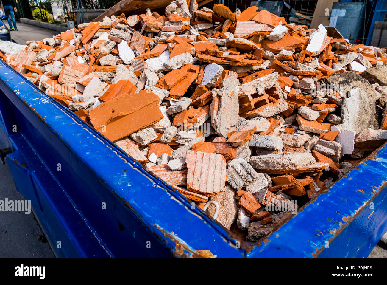 construction debris at  site Stock Photo