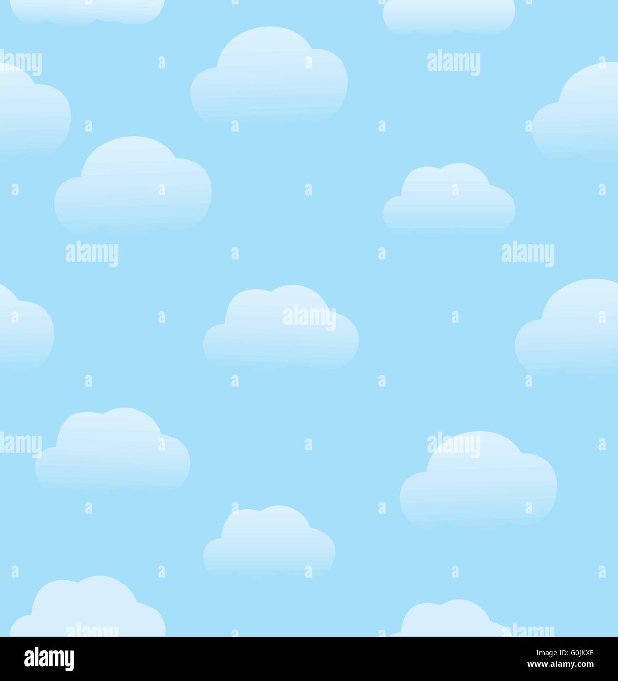 vector illustration of clouds seamless background Stock Vector Image ...