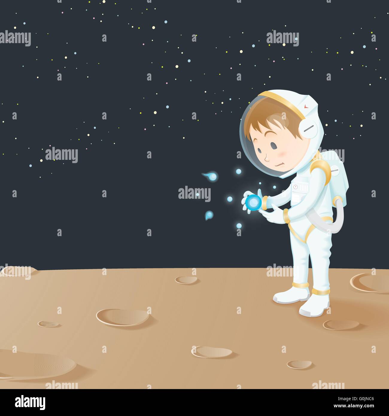 Boy astronaut at space Stock Vector Image & Art - Alamy