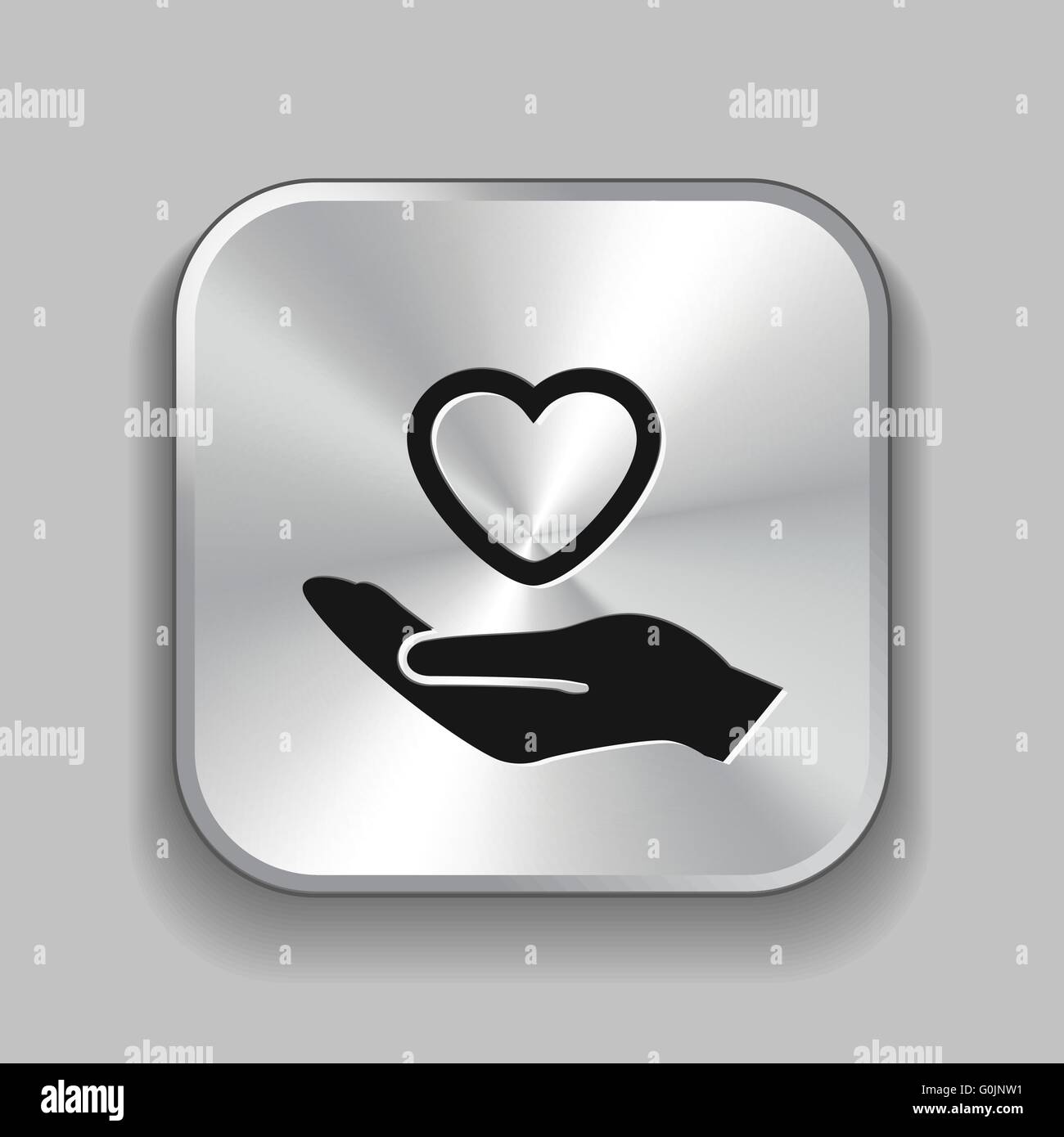 heart in hand icon Stock Vector Image & Art - Alamy