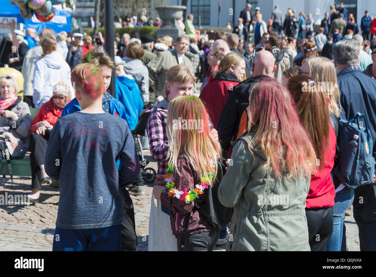 1st of May celebration at Hämeenlinna Market square Stock Photo