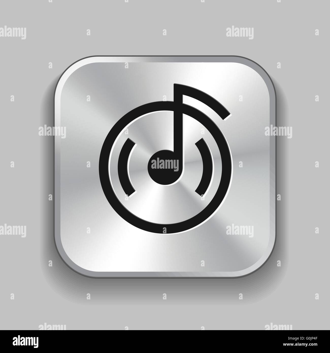 music note on cd icon Stock Vector Image & Art - Alamy
