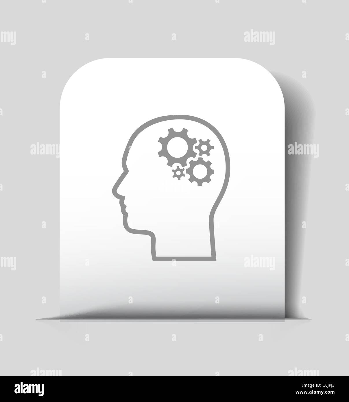 gear in head icon Stock Vector Image & Art - Alamy