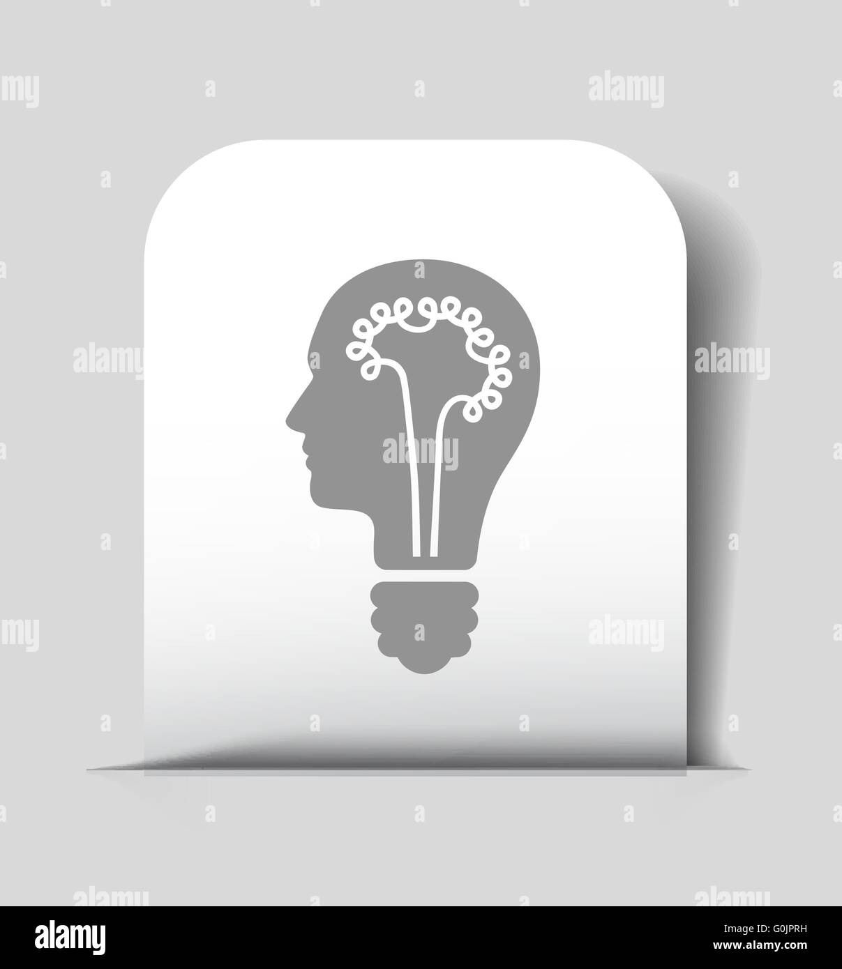bulb AND head icon Stock Vector Image & Art - Alamy