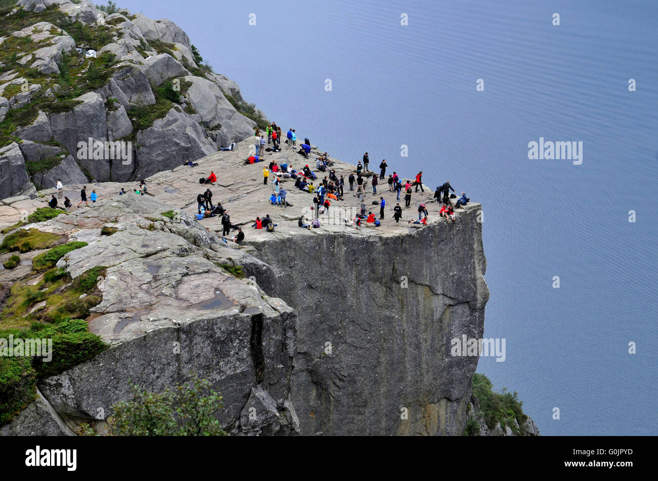 Preikestolen, rock platform, Lysefjord, Ryfylke, Rogaland, Norway
