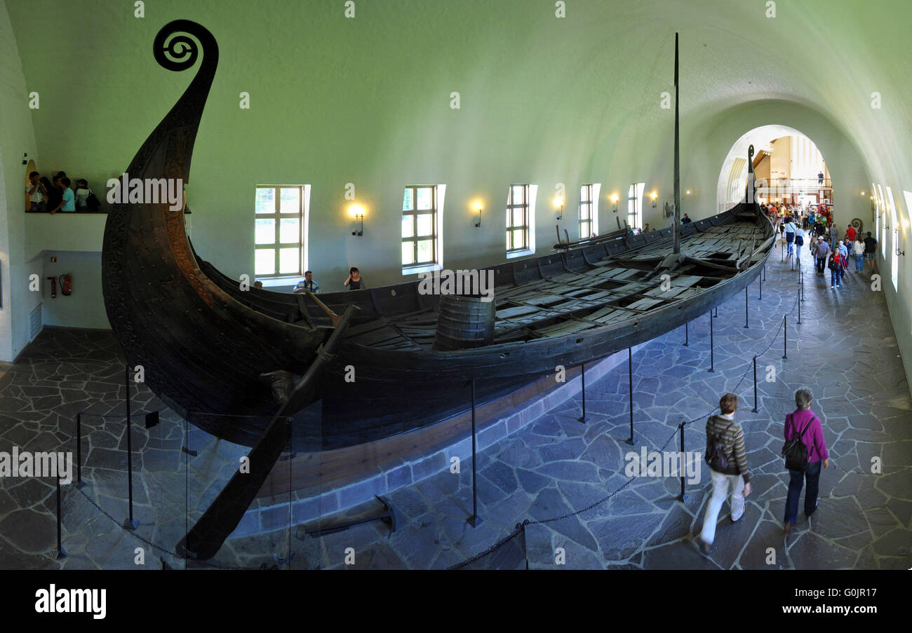Wooden ship, Viking Ship Museum, Oslo, Norway / Vikingskipshuset Stock Photo