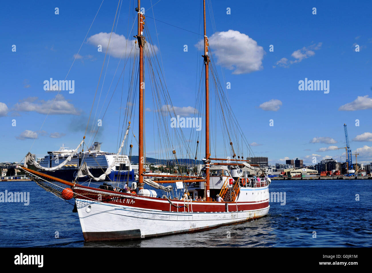 Sailing vessel Helena, harbor tour, Oslo, Norway Stock Photo Alamy