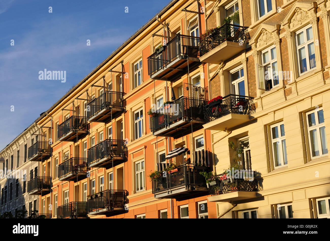 Houses, residential district, Grunerlokka, Oslo, Norway / Grünerlökka