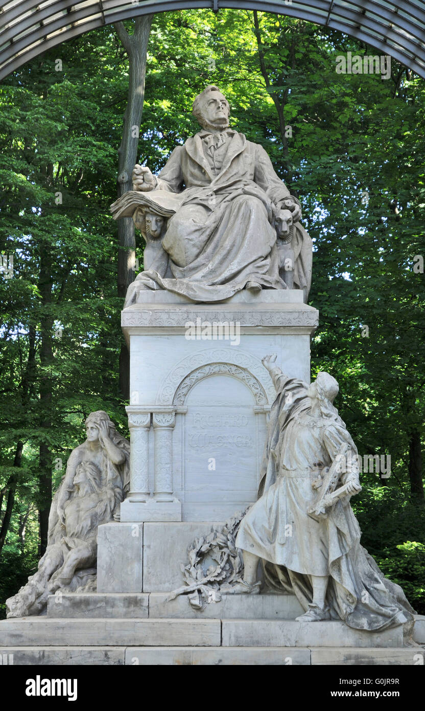 Memorial of Wilhelm Richard Wagner, Grosser Tiergarten, Tiergarten, Berlin, Germany Stock Photo