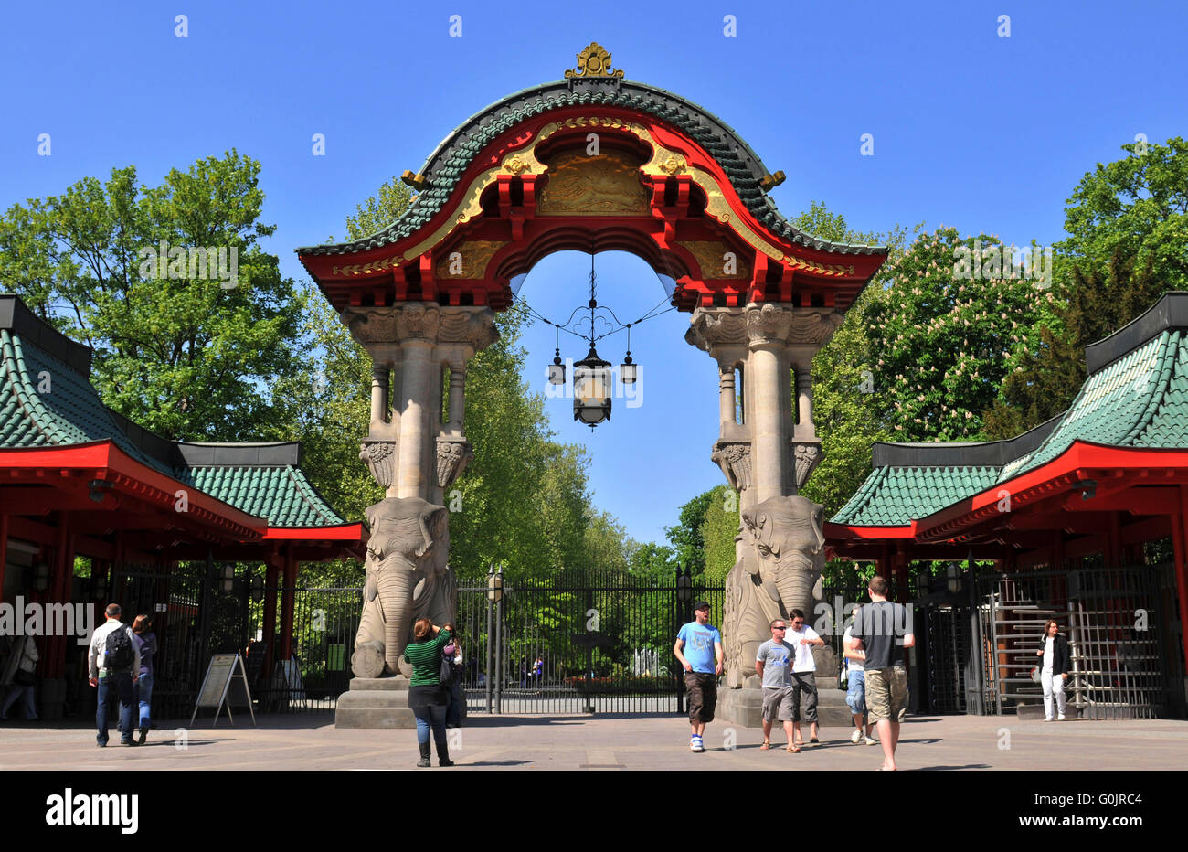 Elefantentor Berlin Zoological Garden Budapester Strasse Stock
