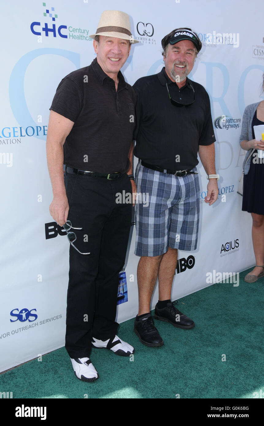 Burbank, CA, USA. 21st Feb, 2016. 02 May 2016 - Burbank, California - Tim Allen, Richard Karn. Arrivals for the 9th Annual George Lopez Celebrity Golf Classic to benefit the George Lopez Foundation held at the Lakeside Golf Club. Photo Credit: Birdie Thompson/AdMedia © Birdie Thompson/AdMedia/ZUMA Wire/Alamy Live News Stock Photo