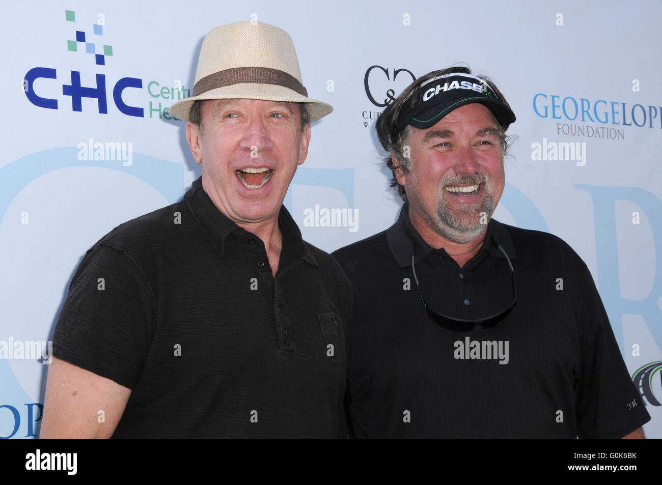 Burbank, CA, USA. 21st Feb, 2016. 02 May 2016 - Burbank, California - Tim Allen, Richard Karn. Arrivals for the 9th Annual George Lopez Celebrity Golf Classic to benefit the George Lopez Foundation held at the Lakeside Golf Club. Photo Credit: Birdie Thompson/AdMedia © Birdie Thompson/AdMedia/ZUMA Wire/Alamy Live News Stock Photo