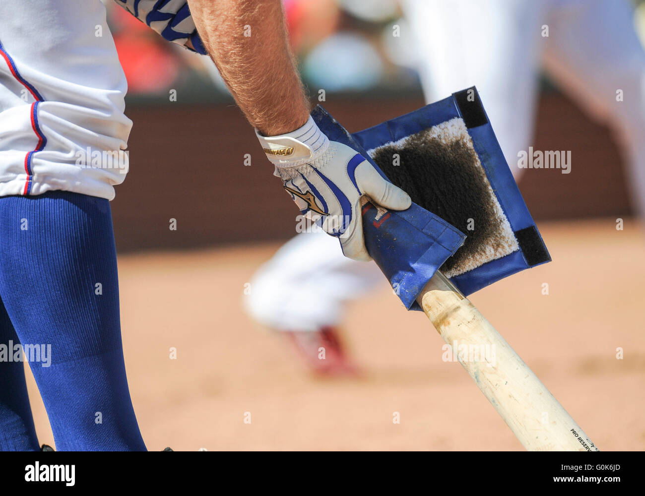 May 01, 2016 Pine Tar is rubbed on a bat during an MLB game between