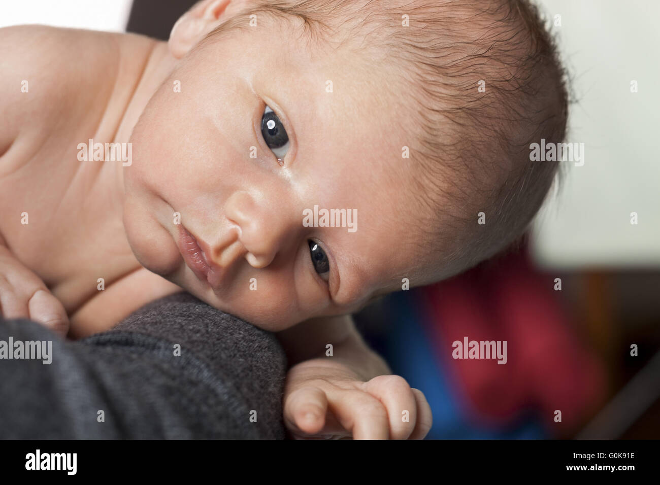 Close up Cute New Born Baby Stock Photo
