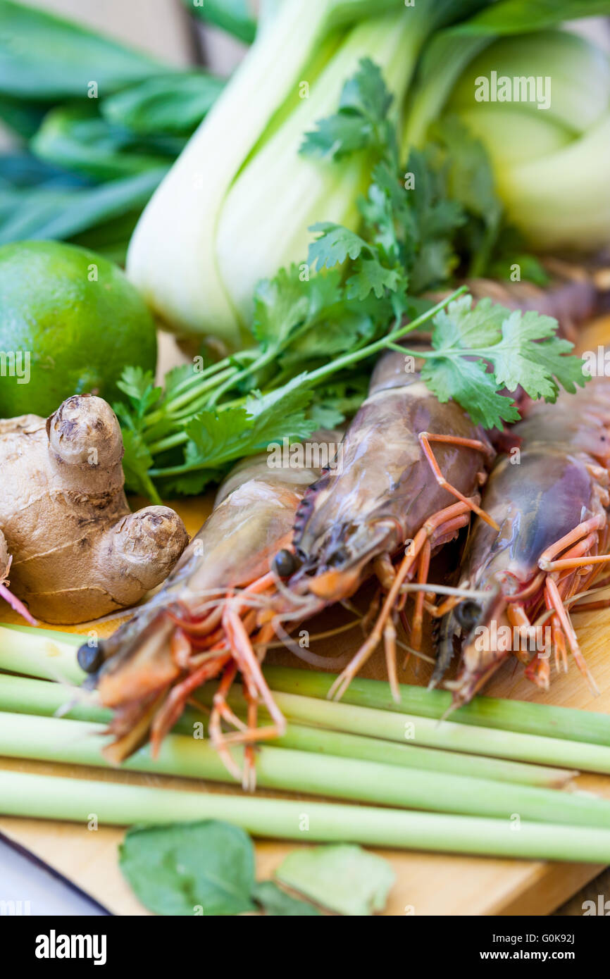Ingredients for Thai tom yam soup Stock Photo Alamy