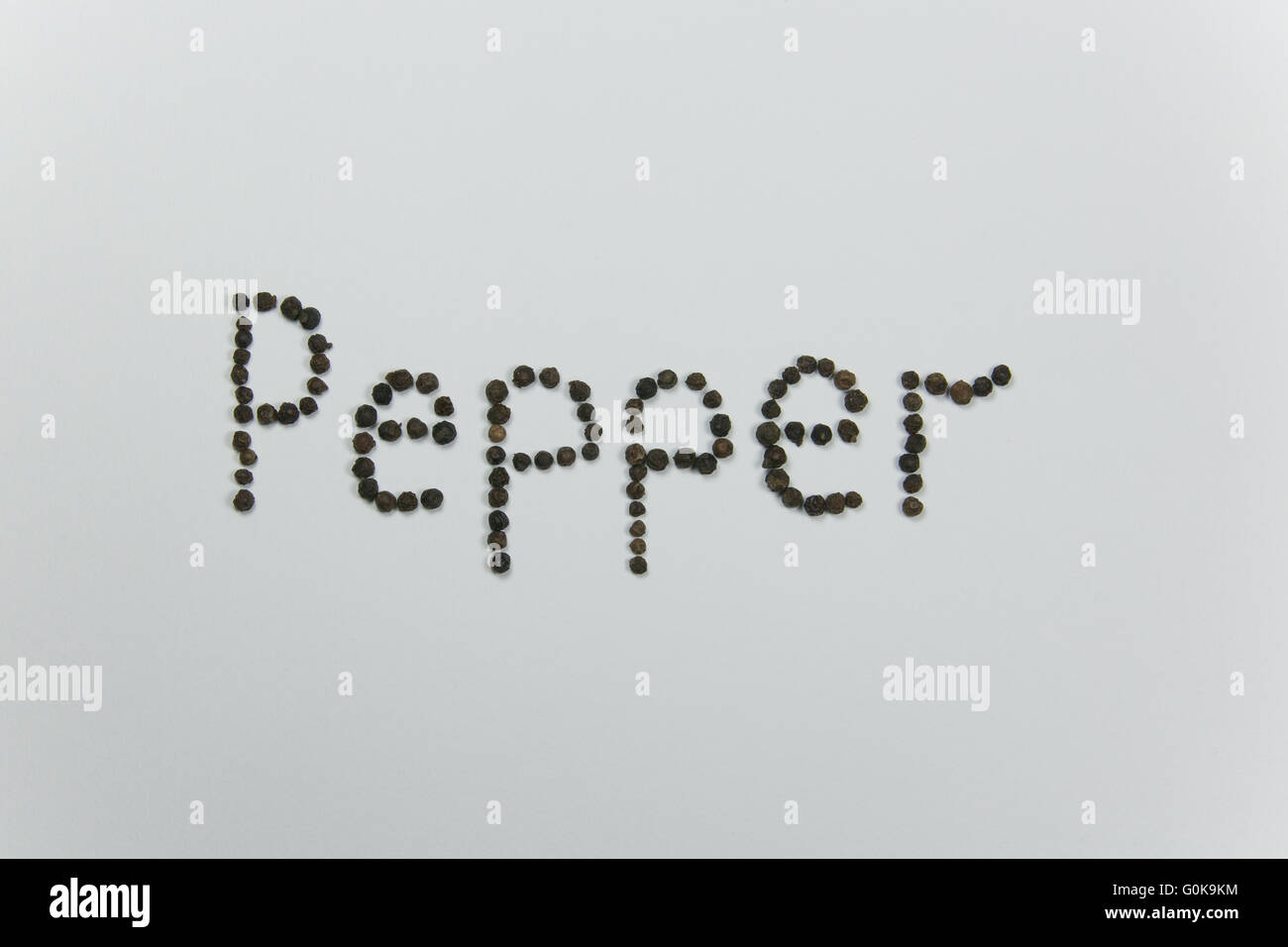 Black pepper seeds Stock Photo