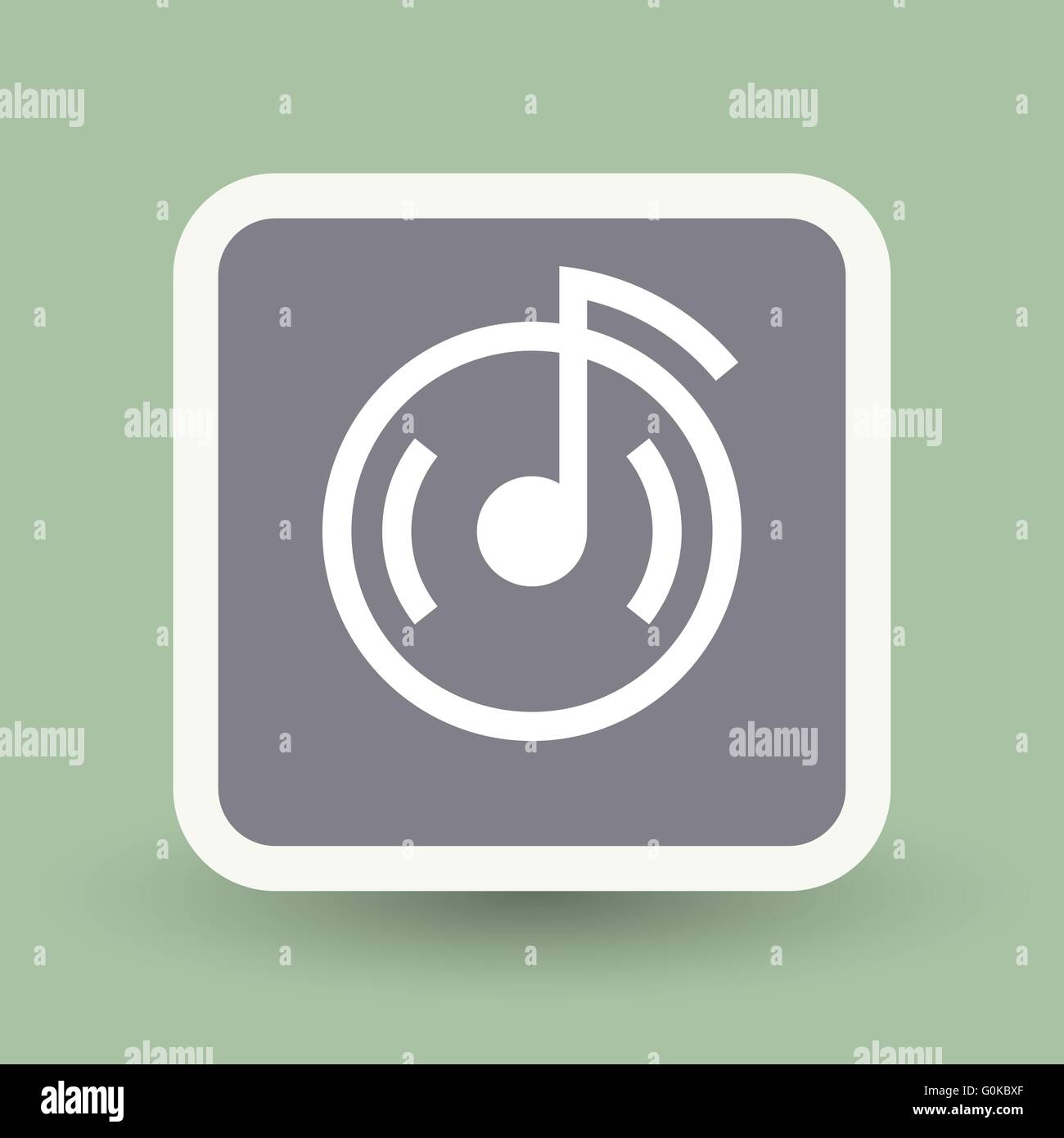 music note on cd icon Stock Vector Image & Art - Alamy
