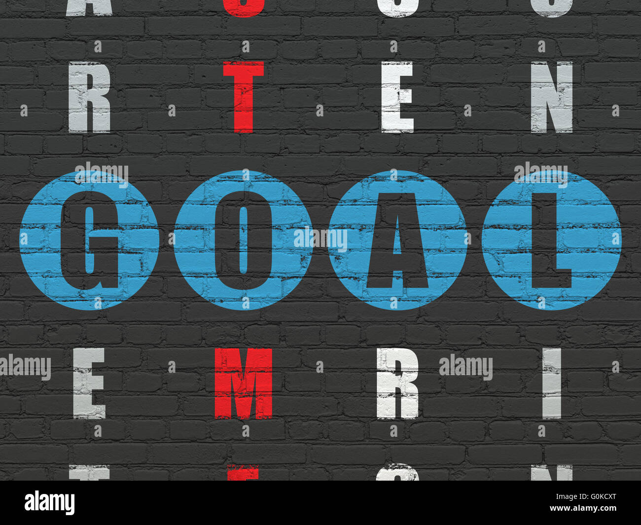 Marketing concept Goal in Crossword Puzzle Stock Photo Alamy