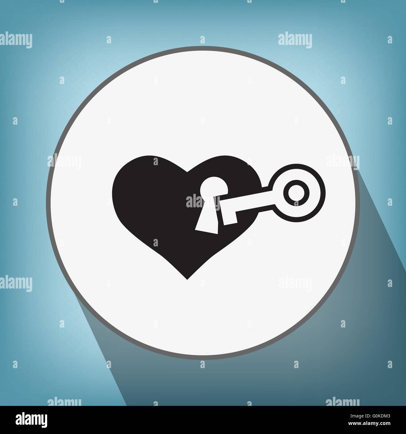 heart with key icon Stock Vector Image & Art - Alamy