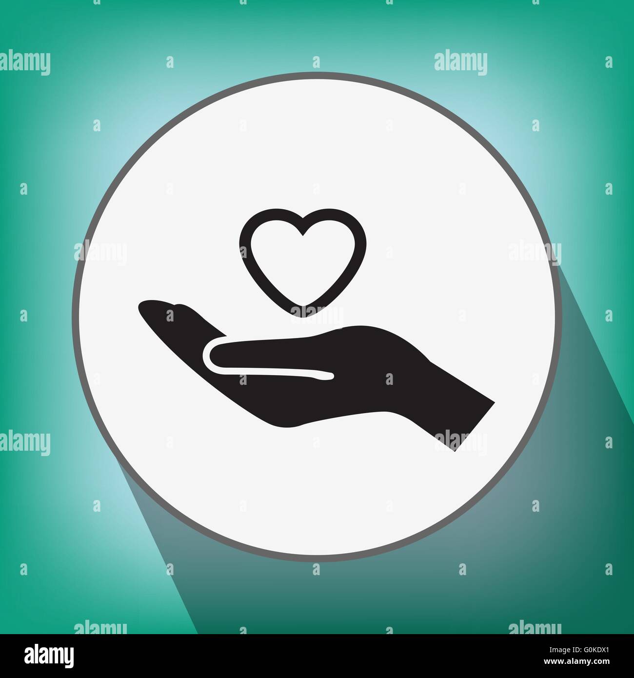 heart in hand icon Stock Vector Image & Art - Alamy