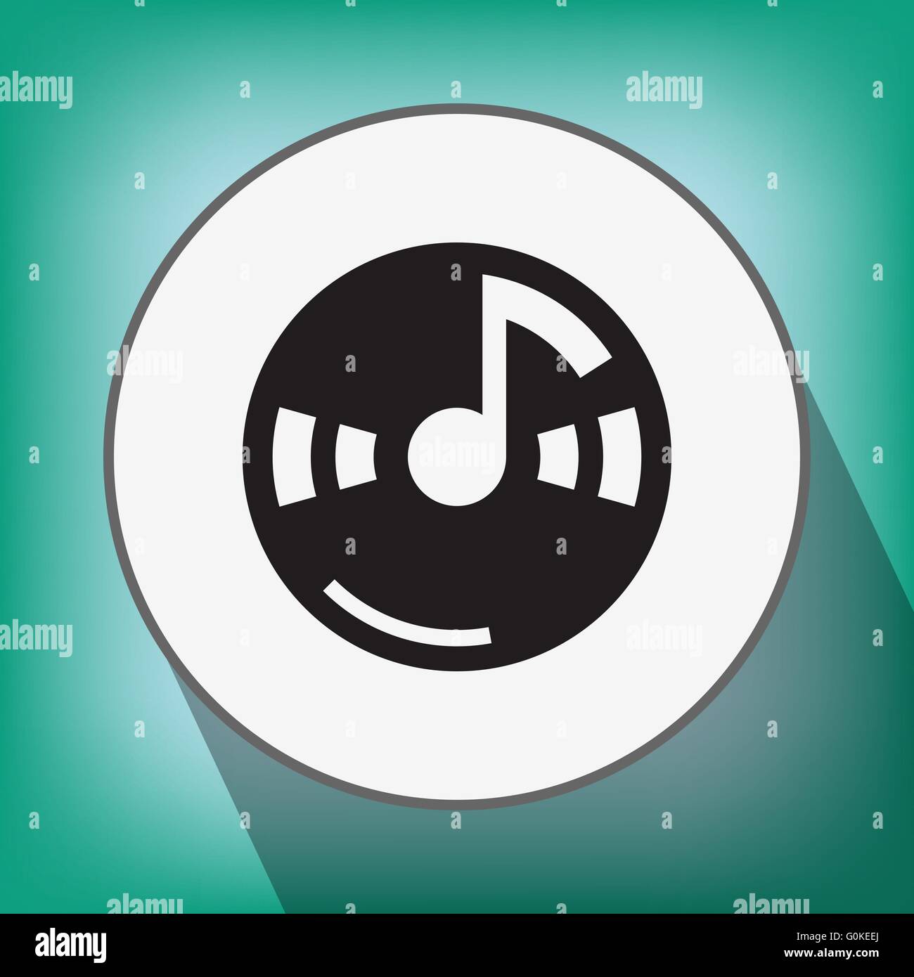 music note on cd icon Stock Vector Image & Art - Alamy