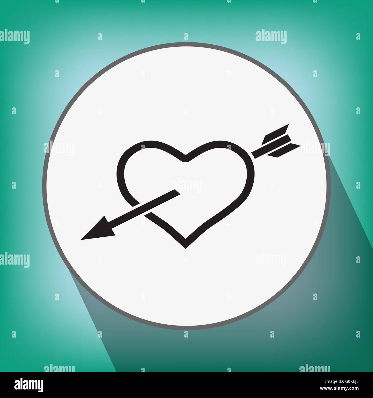 heart with arrow icon Stock Vector Image & Art - Alamy