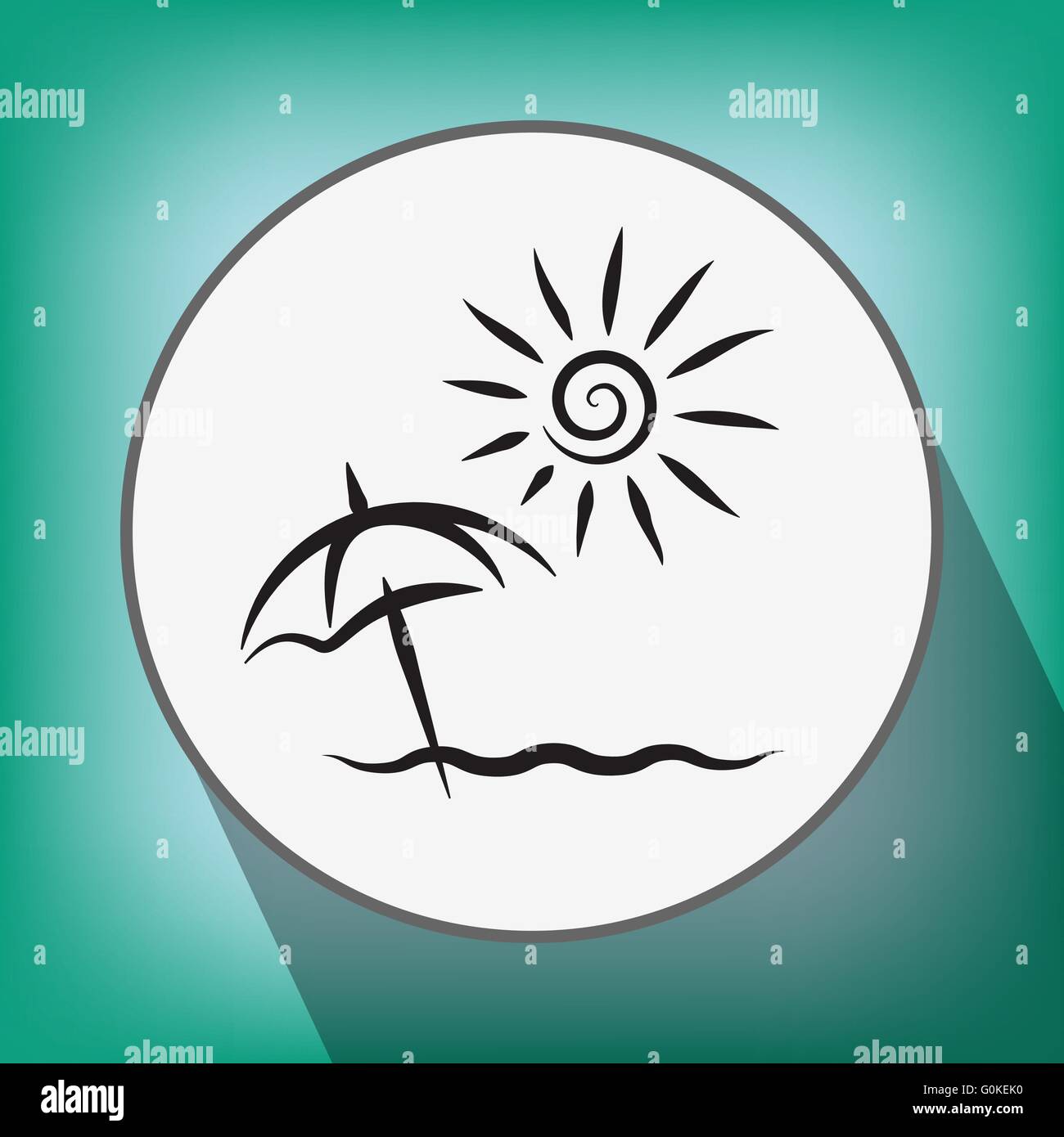 summer vacation icon Stock Vector Image & Art - Alamy