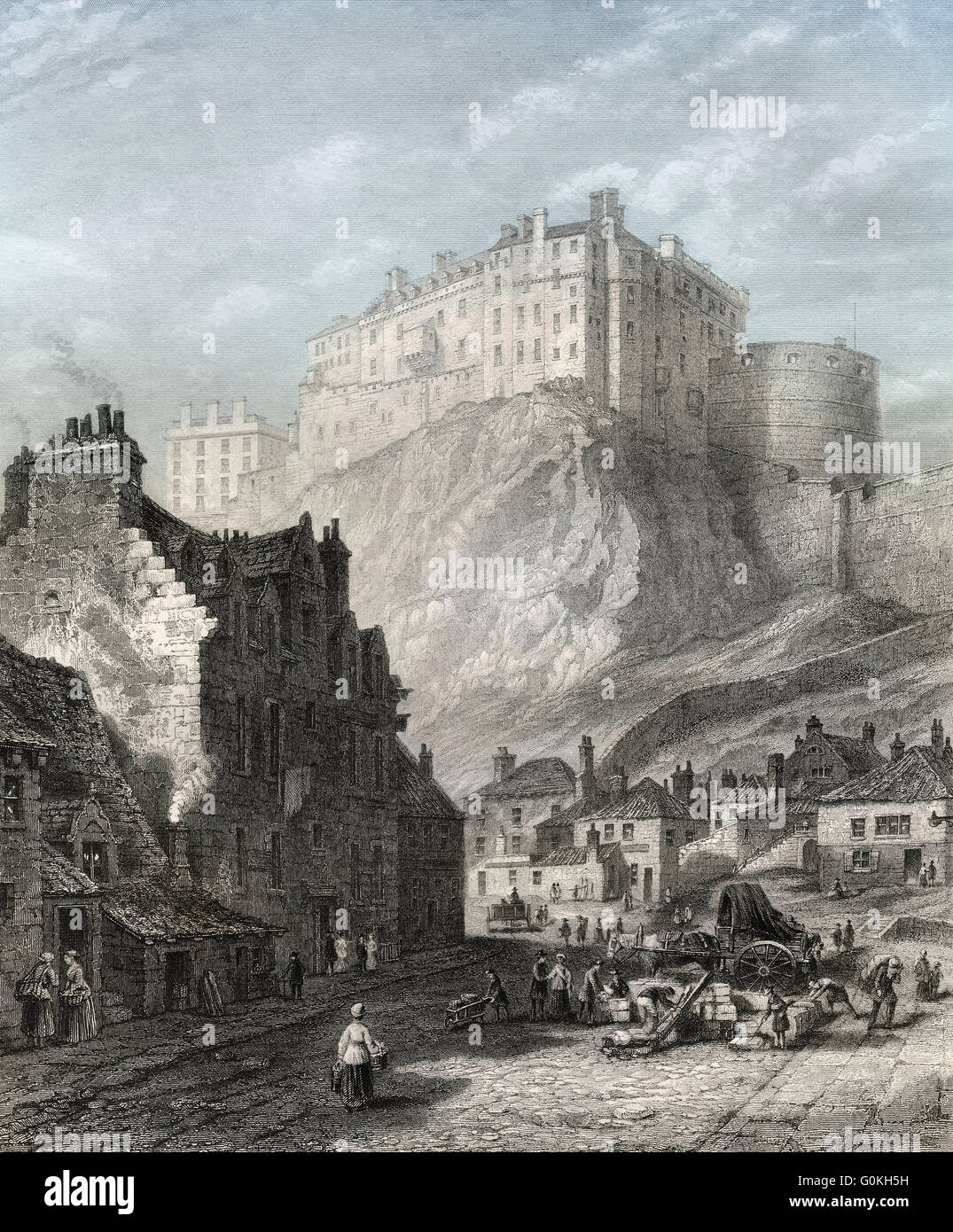 Edinburgh Castle, a historic fortress, Edinburgh, Scotland Stock Photo