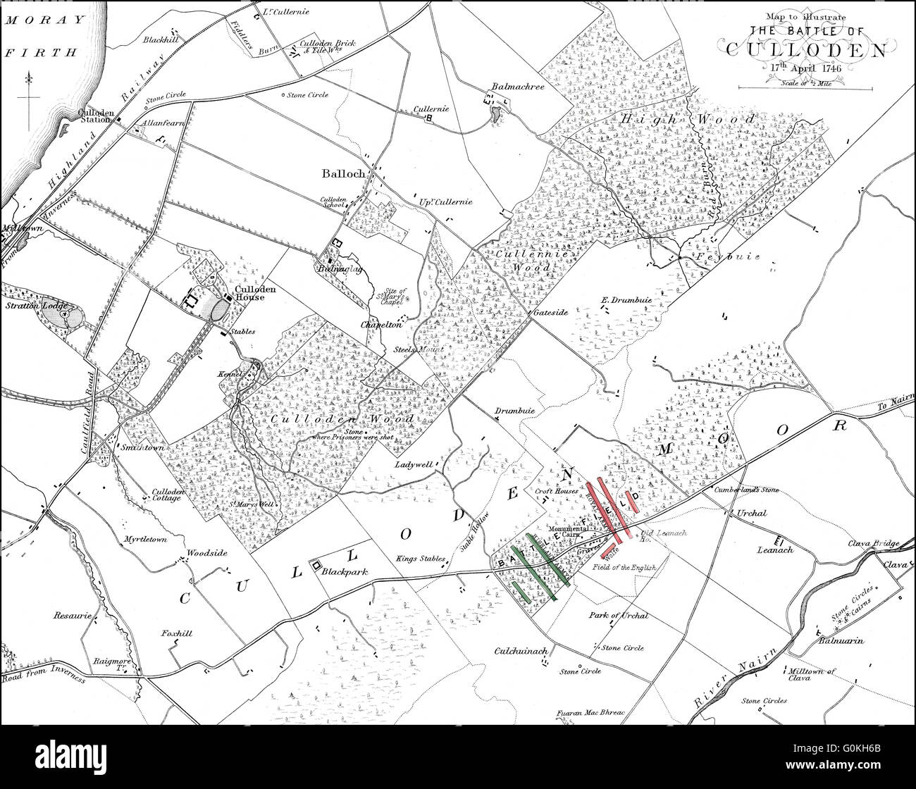 Culloden map hires stock photography and images Alamy
