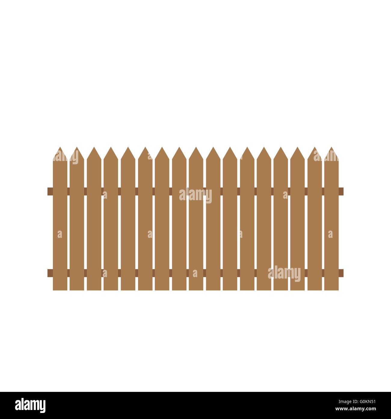 Simple shaped brown fence Stock Vector